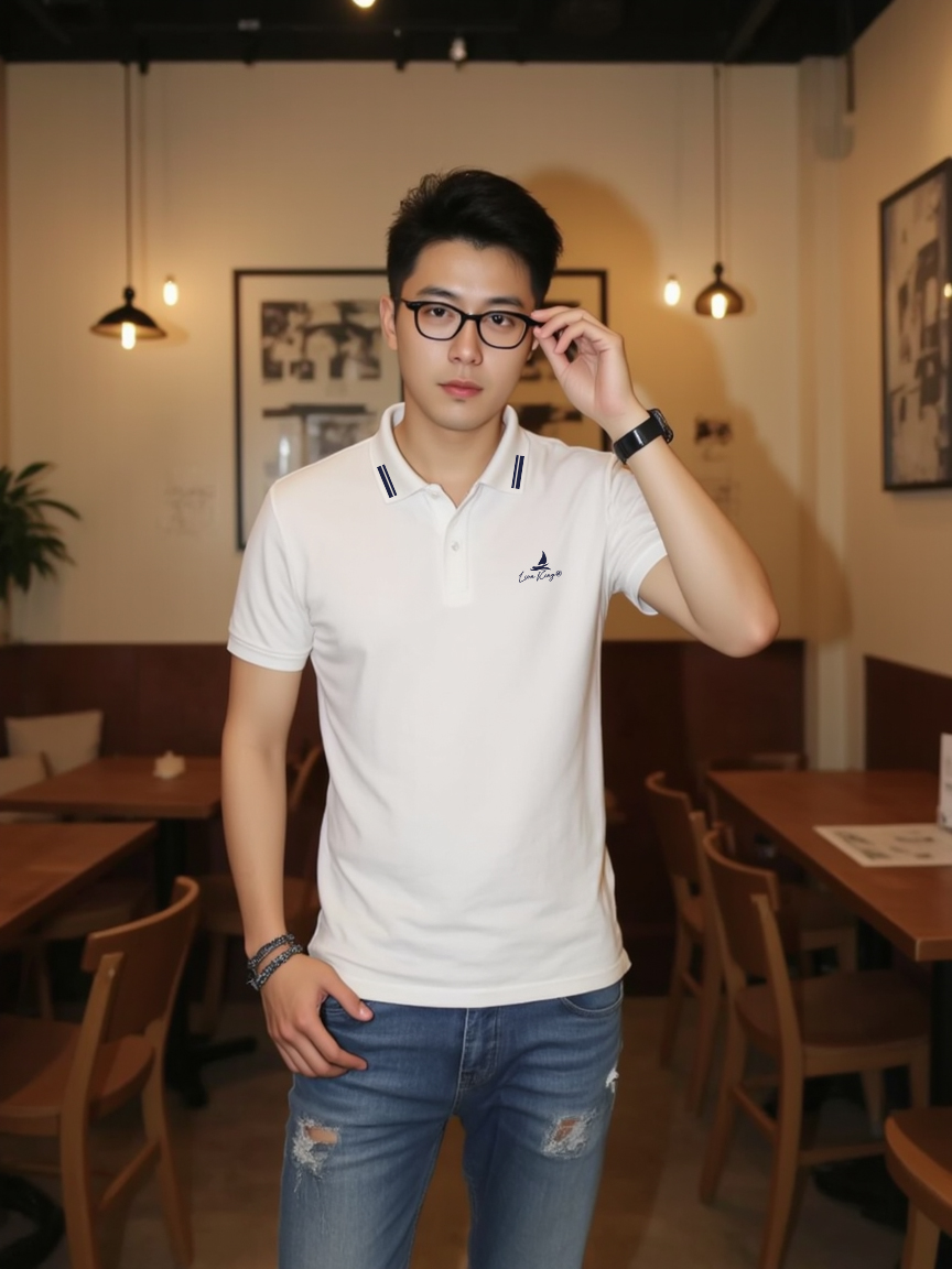 Áo polo nam form vừa 1939 Lion King vải cá sấu đứng form thoáng mát in basic_thumbnail_4