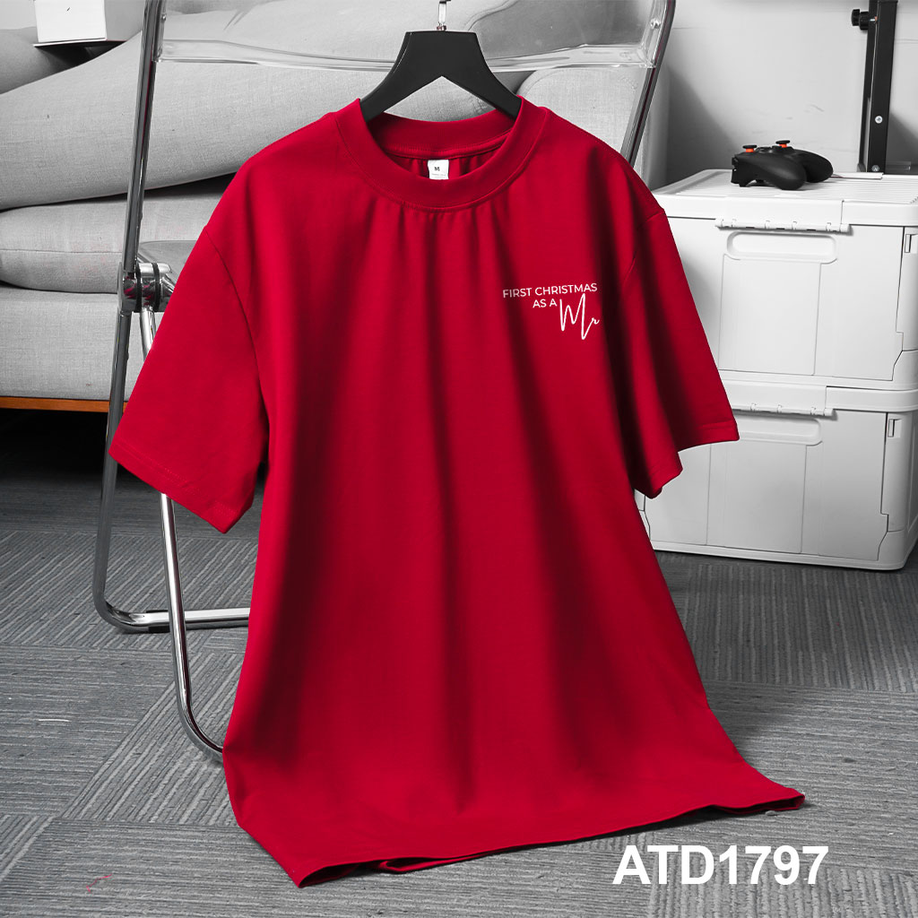 Áo phông nam giáng sinh noel form rộng cổ tròn vải cotton thoáng mát 1797 Miucho Iconic in Typography_thumbnail_3