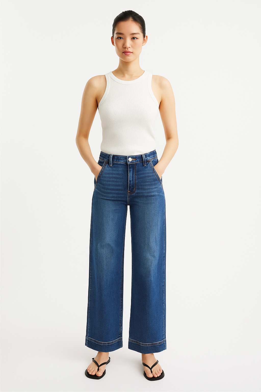 QJ716 - Jeans ống suông