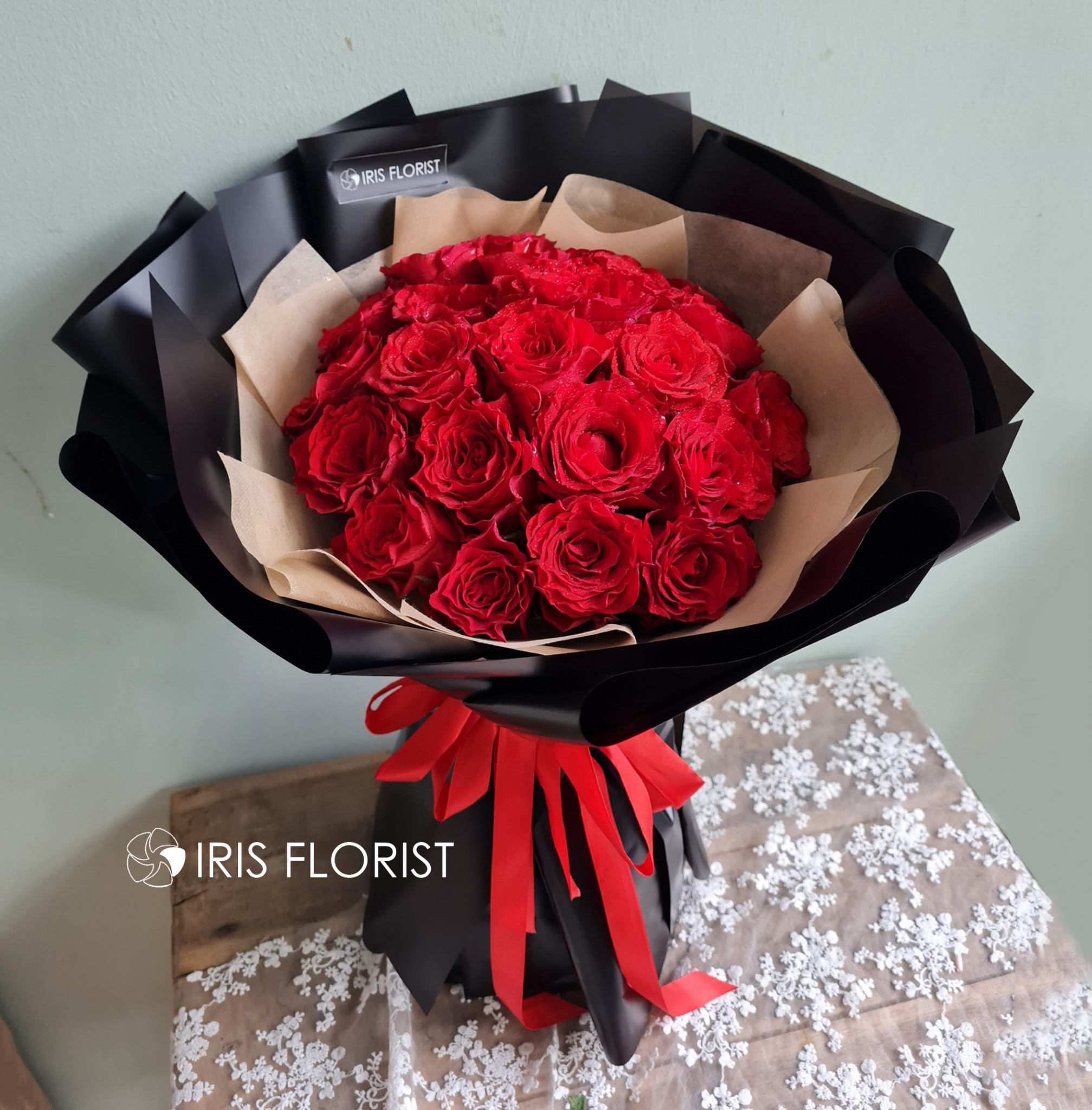 Bó hồng đỏ pháp Size M