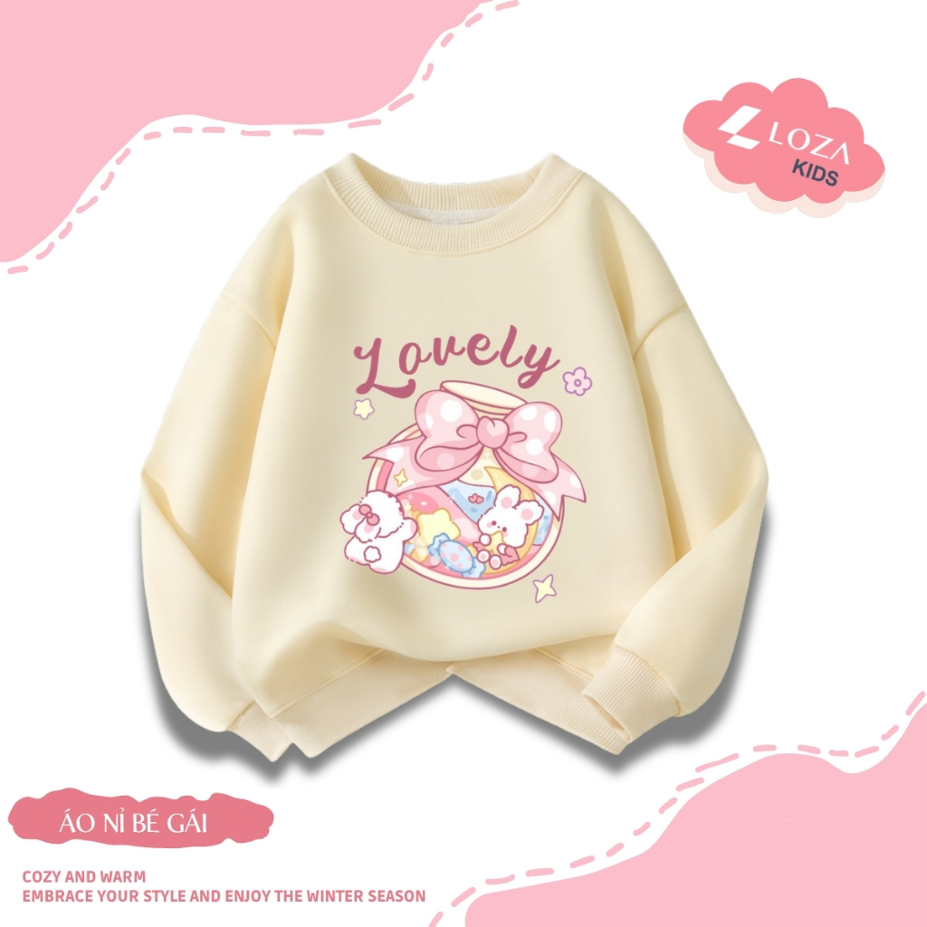 Áo sweater bé gái in nhiều hình dễ thương -  Loza Kids IN001_thumbnail_4