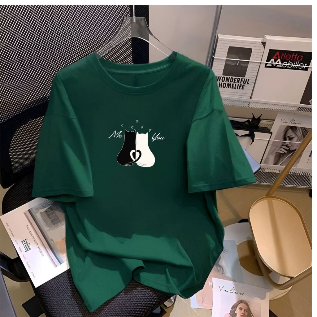 [Form Rộng] Áo thun nữ nhiều màu in hình mèo- LOZA RT8111_thumbnail_2