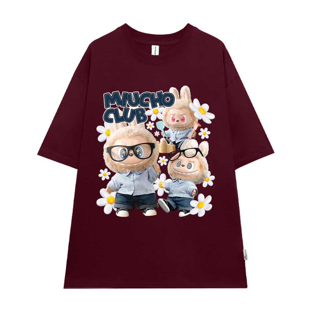 Áo phông labubu form rộng unisex ATD1447 Miucho vải cotton cổ tròn in mix_thumbnail_7