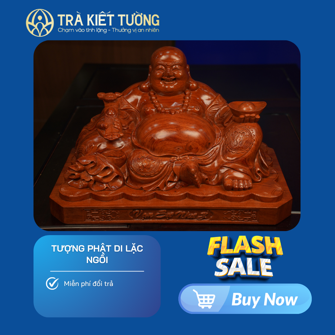 TƯỢNG PHẬT DI LẶC NGỒI GỖ HƯƠNG