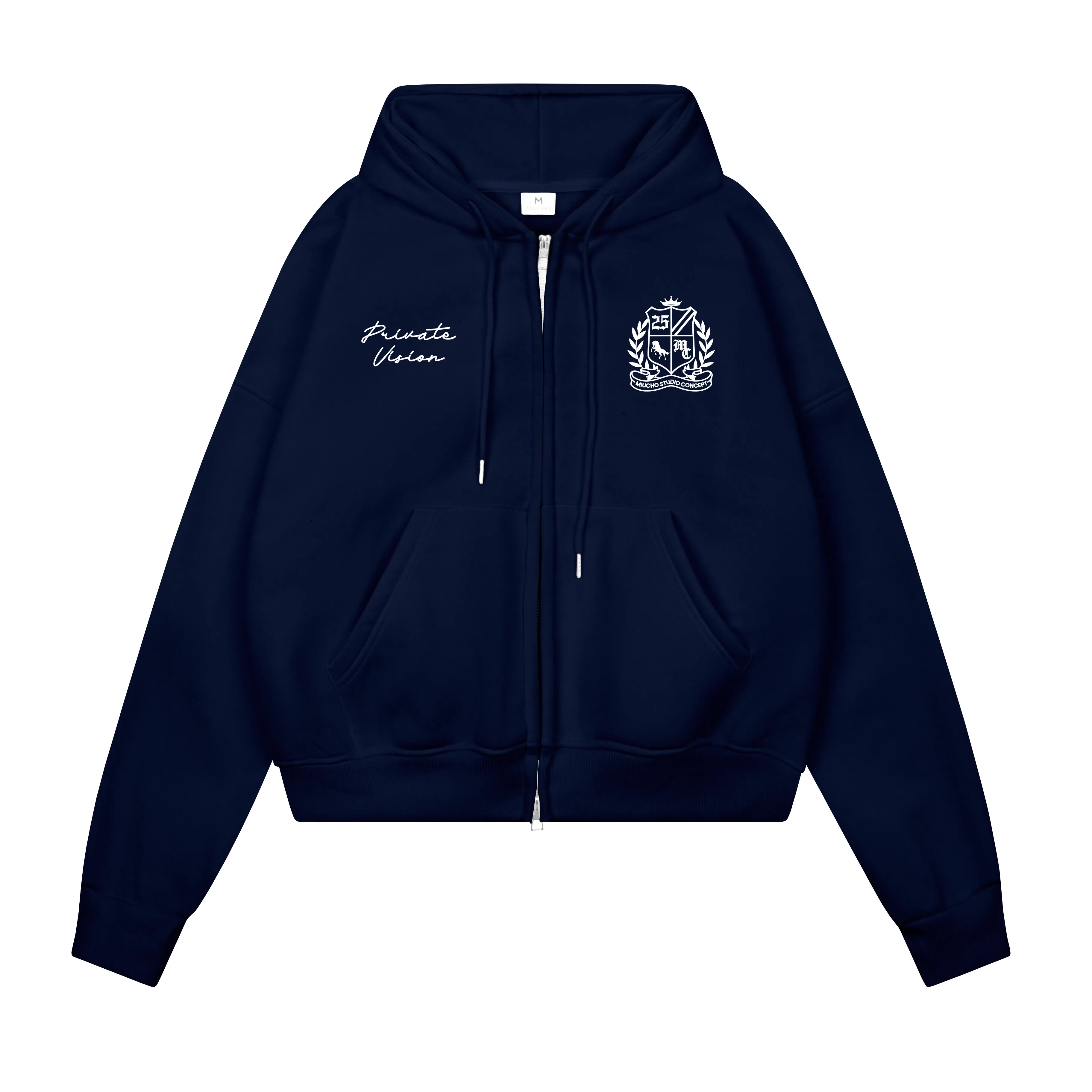 Áo hoodie zip form boxy phong cách vintage 2474 Miucho chất vải nỉ bông dày dặn cao cấp in mix_thumbnail_15