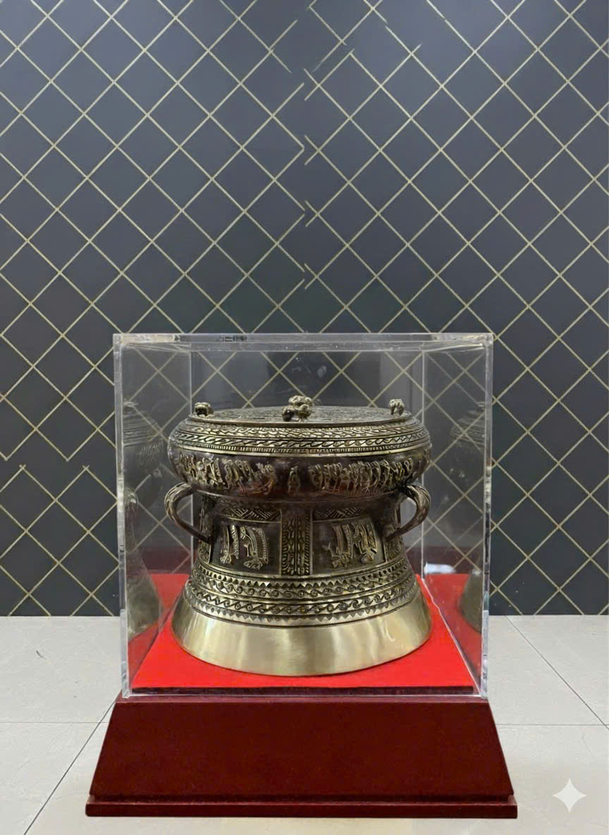 Qủa trống đồng giả cổ KT15cm 