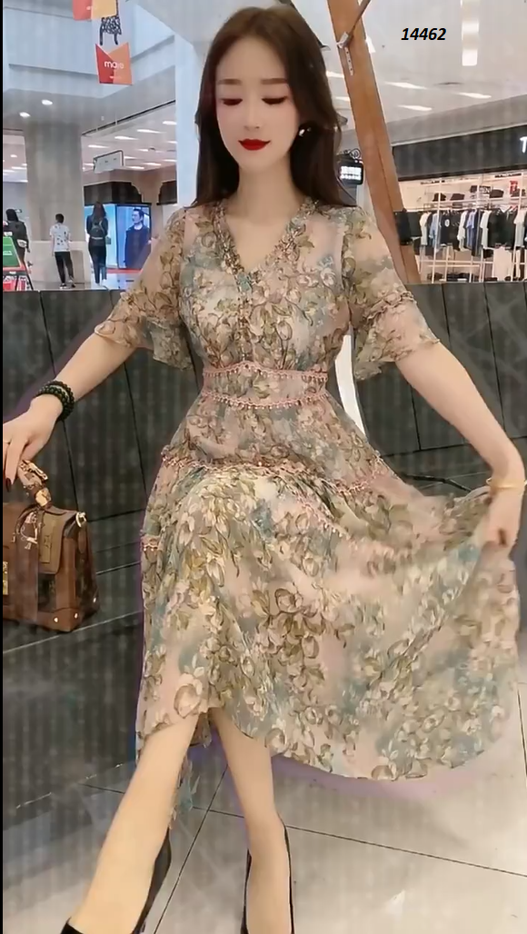 14462-Đầm voan xòe phối dây ren viền tầng cổ bèo_thumbnail_2