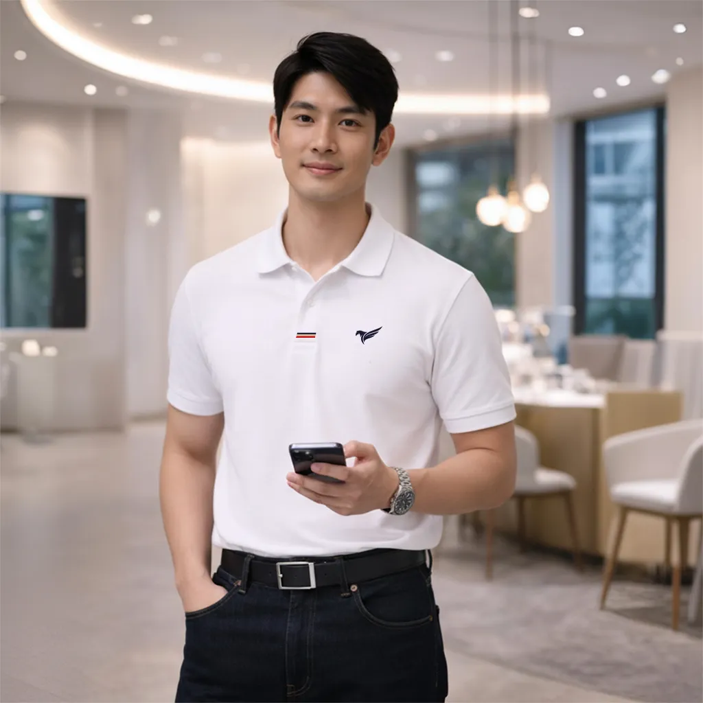 Áo polo nam regular Polux vải cá sấu thoáng mát đứng form 3361_thumbnail_5