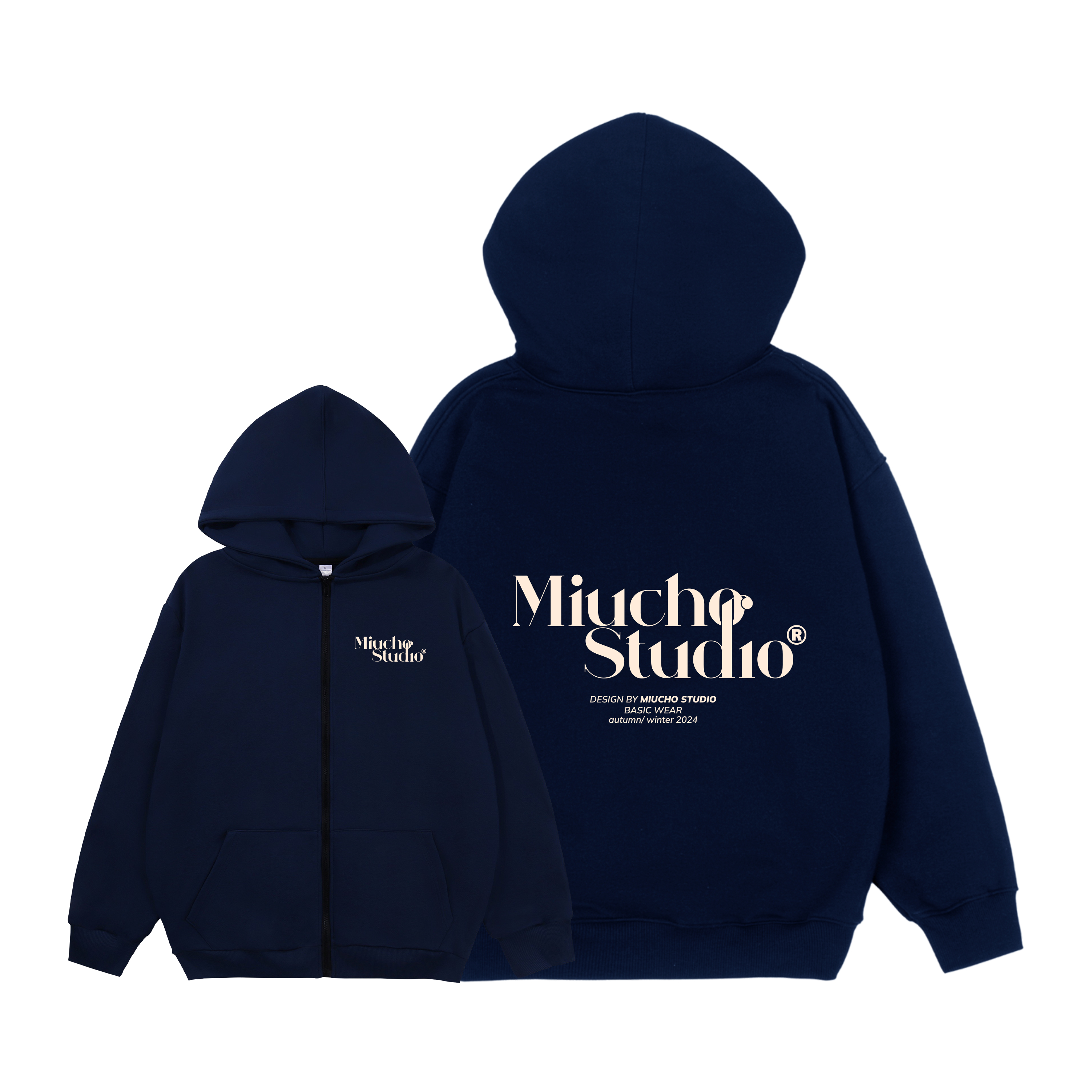Áo hoodie zip local brand HZD1579 Miucho vải nỉ chân cua dày dặn mủ rộng in typography_thumbnail_8