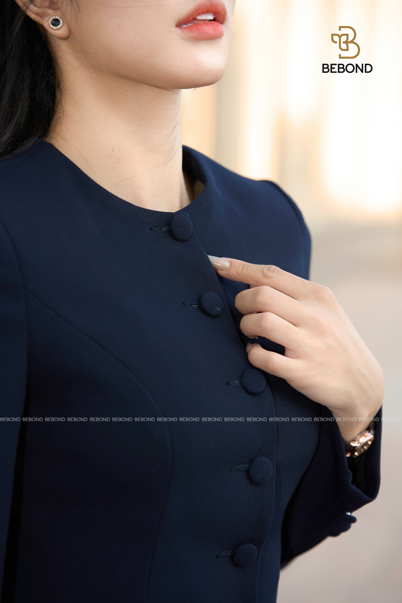 Set Vest SUZY không cổ màu XANH THAN_thumbnail_2