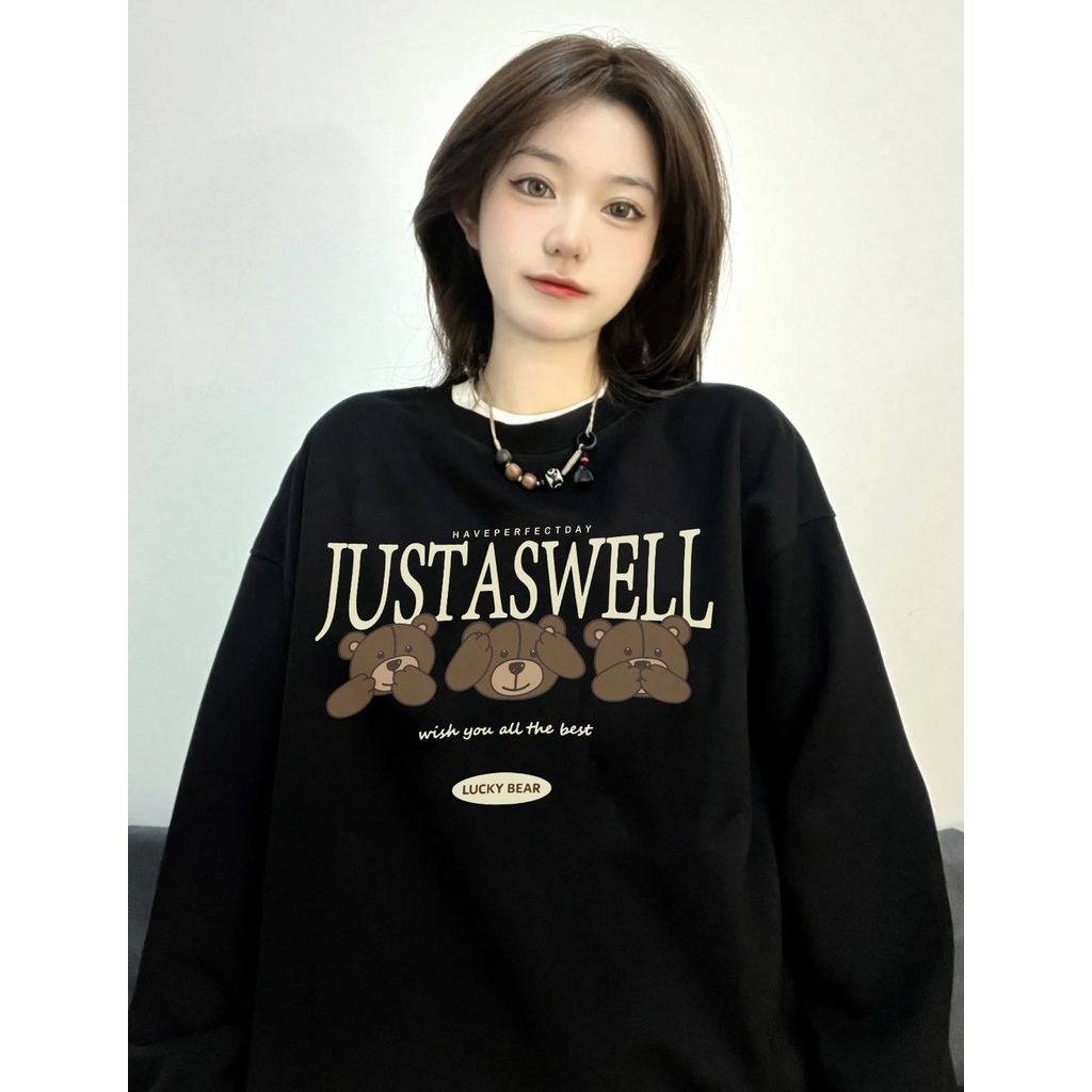 Áo sweater nam form rộng ST045 Miucho vải chân cua in graphic_thumbnail_3