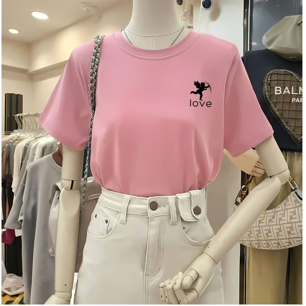 [Form Rộng] Áo phông nữ 𝐋𝐎𝐙𝐀 màu hồng pastel chất liệu thun cotton co giãn 4 chiều - Mã G0272_thumbnail_5