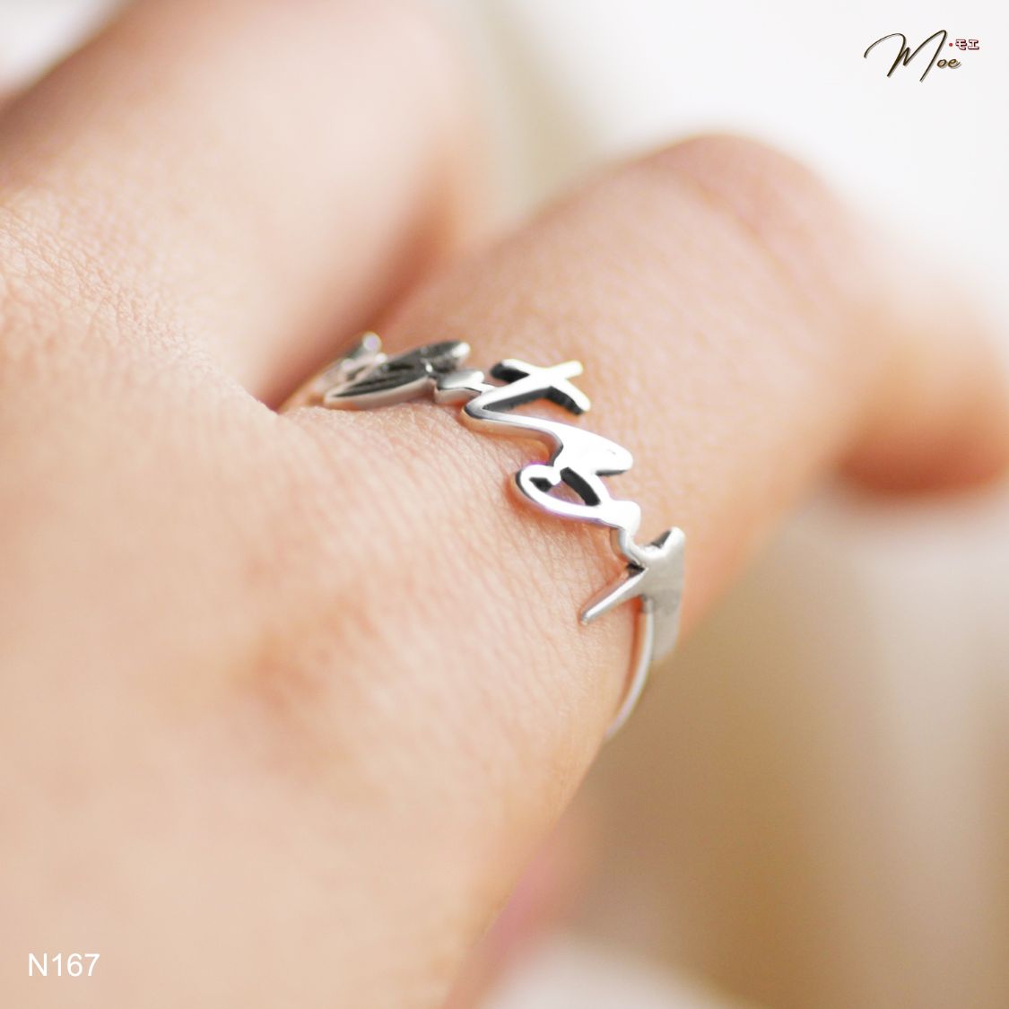 N167 - Nhẫn cắt chữ theo yêu cầu (có size)