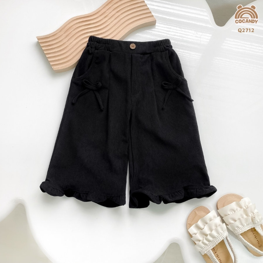 Quần dài nhung ĐEN gấu nhún bèo_thumbnail_1