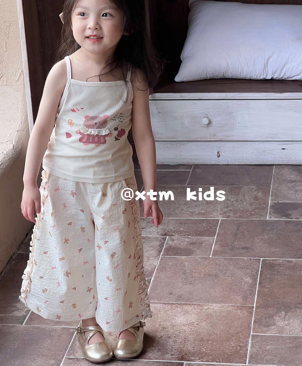 (Q54) Quần thô mềm hoạ bèo 2 bên quần