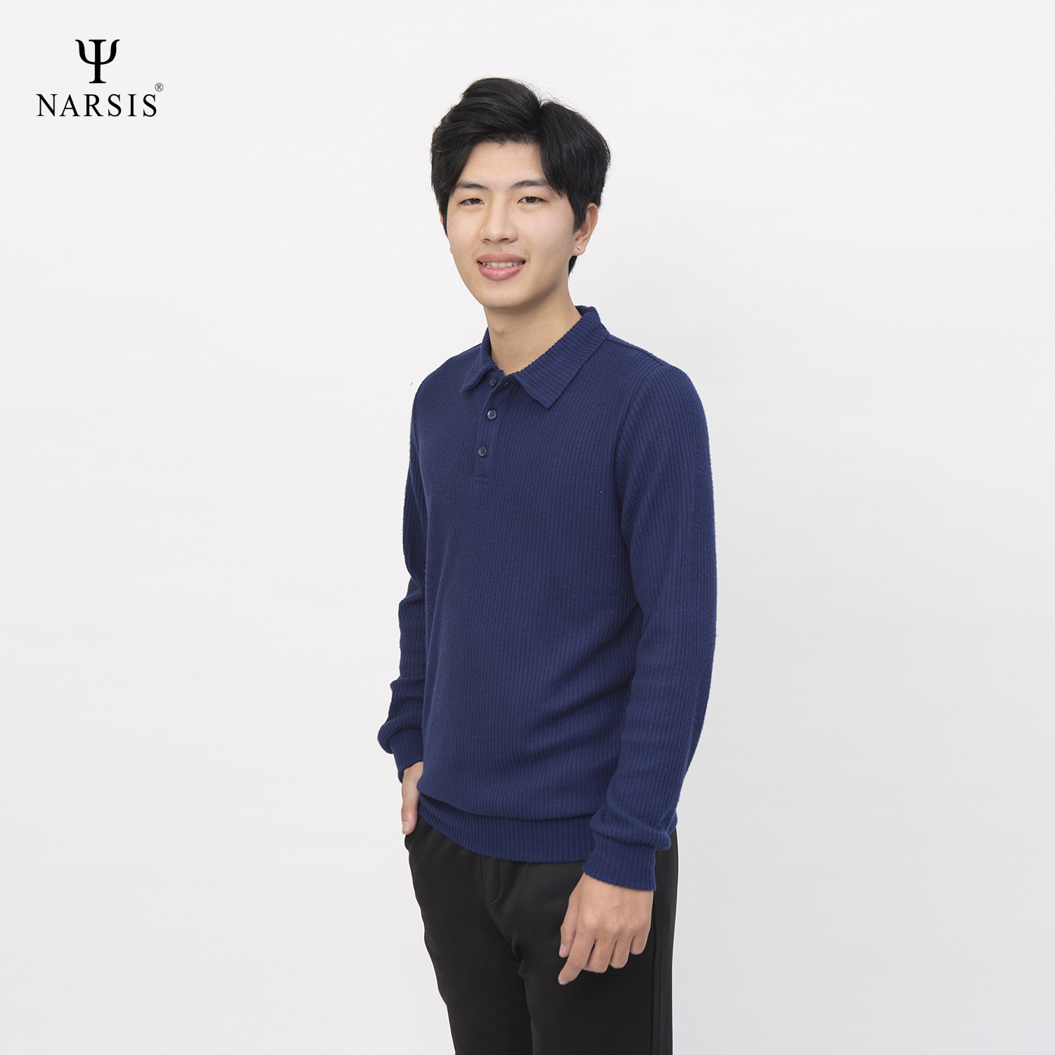 ÁO POLO CÓ CỔ NAM D0053 NARSIS VẢI LEN COTTON ẤM ÁP, THOÁNG MÁT, GIỮ ẤM TỐT, MỀM MẠI