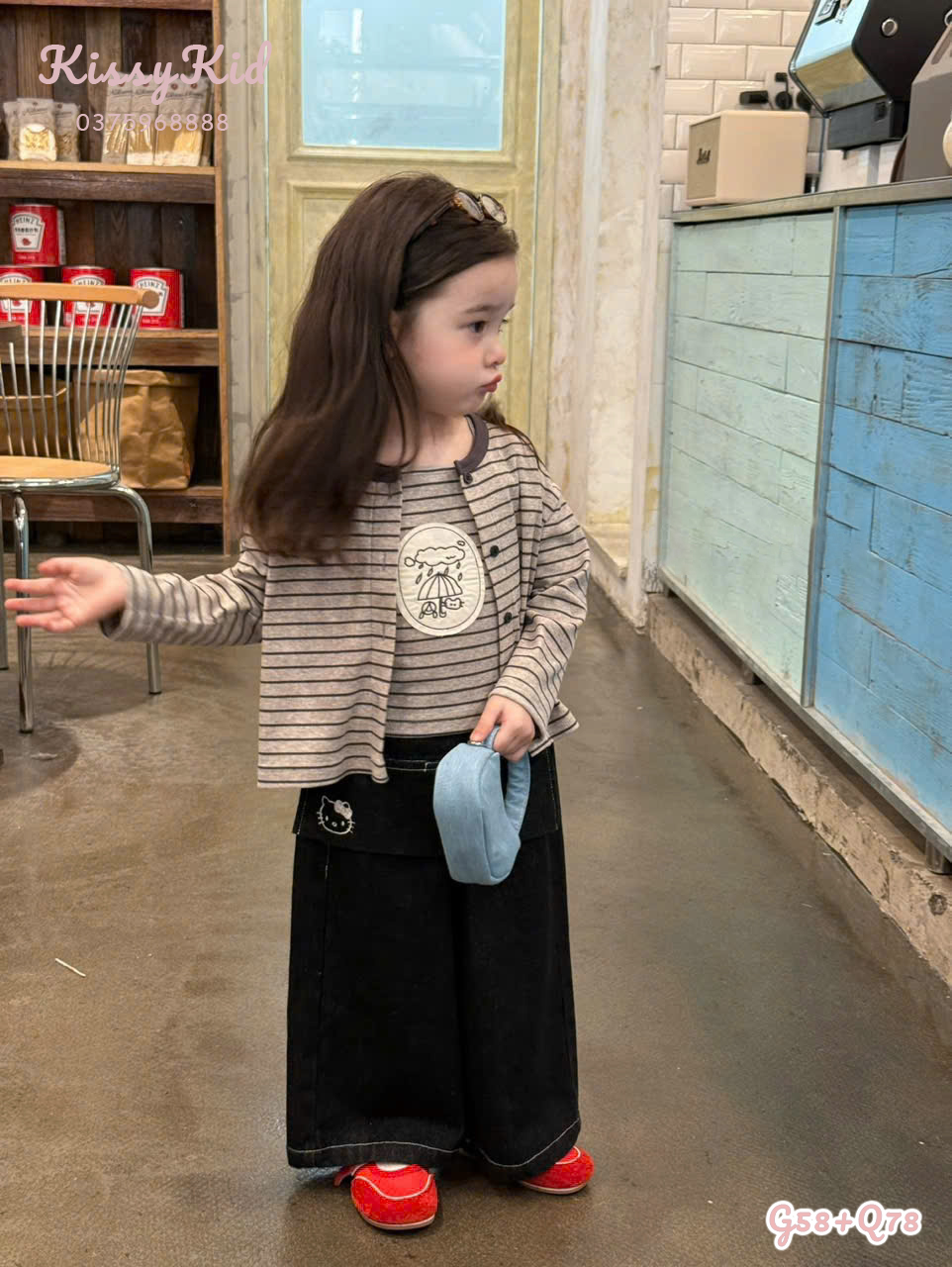 (Q78) Quần bò mềm ống xuông xanh đen Suyou_thumbnail_0