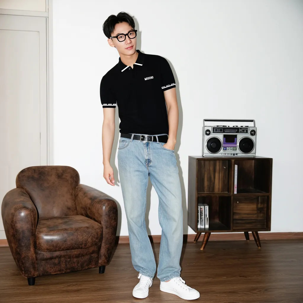 Áo polo nam trẻ trung 2467 Miucho Iconic chất vải cá sấu thoáng mát đứng form in mix_thumbnail_2