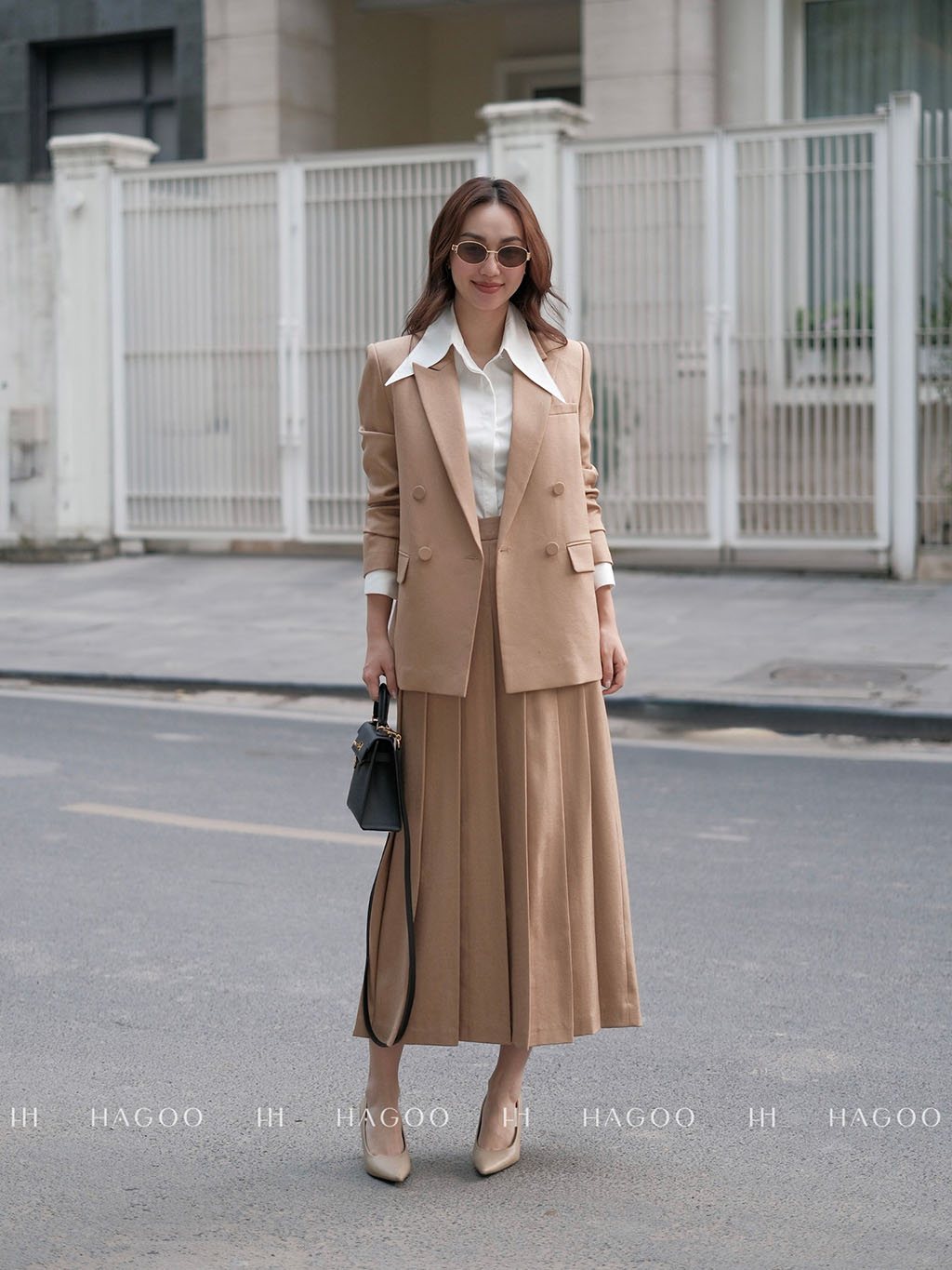 Chân váy xếp ly cạp rời HAGOO