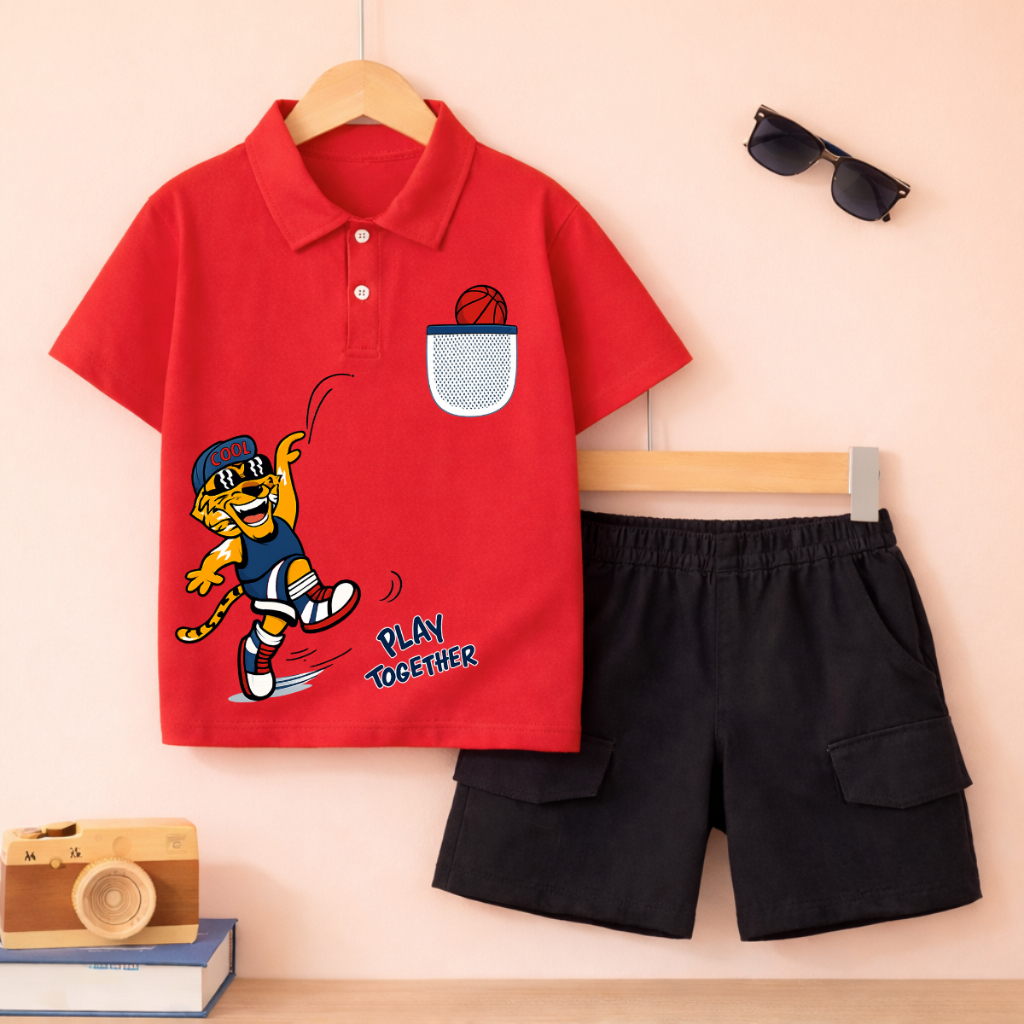 Set bộ Polo bé trai hình Con hổ Together - Loza Kids BU630_thumbnail_6