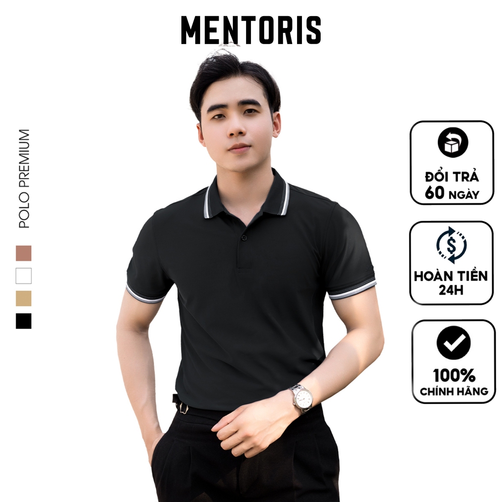 Áo Polo cổ bẻ  Nam Cao Cấp Mentoris, công nghệ khử mùi chống nhăn hiệu quả, khả năng thấm hút tốt, nhanh khô MPL34