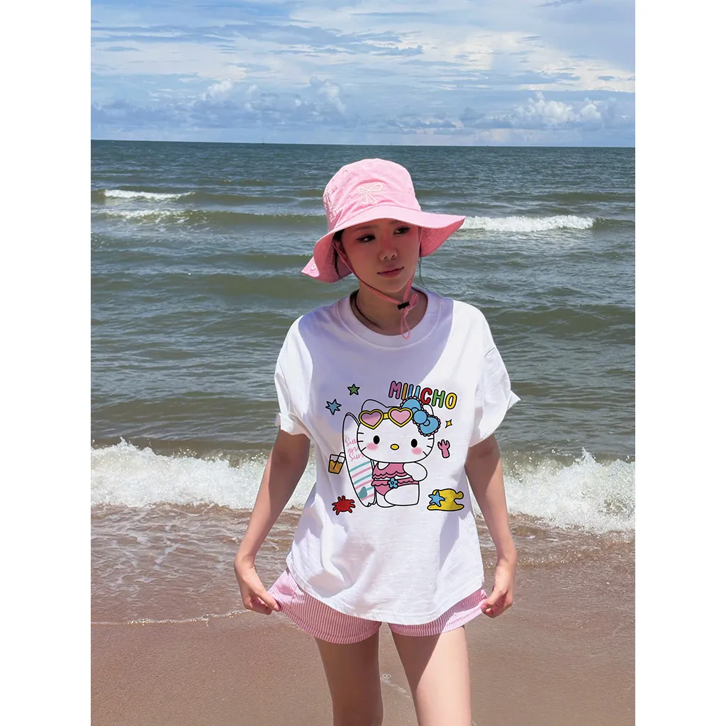 Áo thun boxy kitty mùa hè cute Miucho 3366_thumbnail_2
