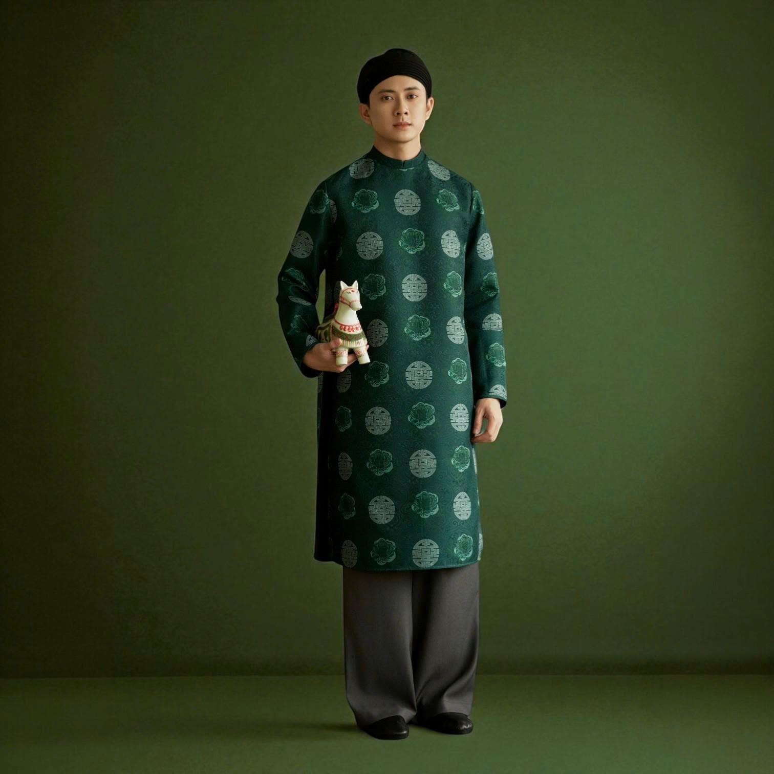 Áo Dài Nam Cách Tân Gấm Hỷ - Mặc Tết, Chụp Ảnh NX90_thumbnail_2