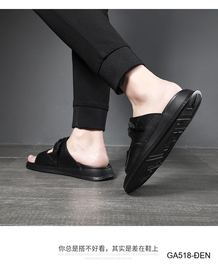 GA518 - Dép xỏ ngón nam da bò đế cao su phong cách trẻ trung màu đen_thumbnail_7