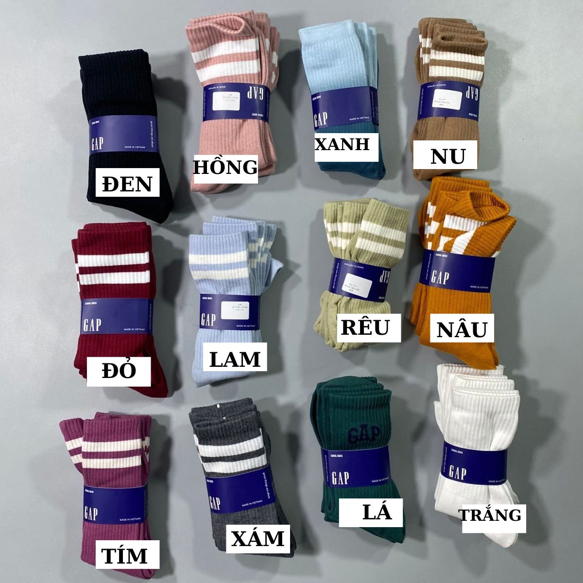 L44 Sét 3 đôi vớ Gap