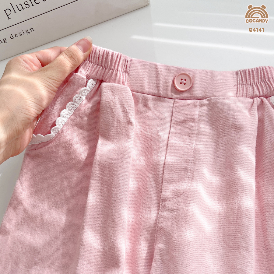 Quần dài HỒNG suông phối gấu ren_thumbnail_4