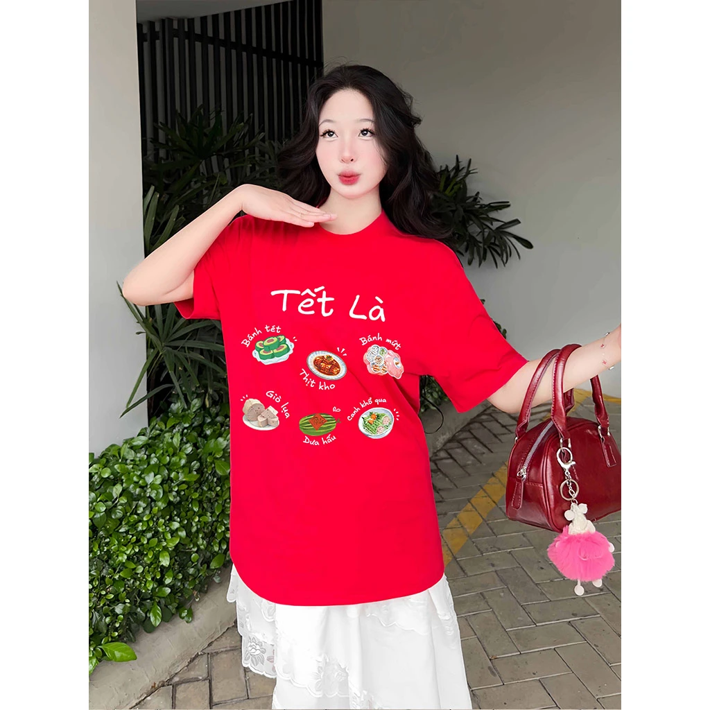 Áo thun nam nữ form rộng Du Xuân Bính Ngọ Miucho vải thoáng mát in mix sắc nét 2936_thumbnail_5