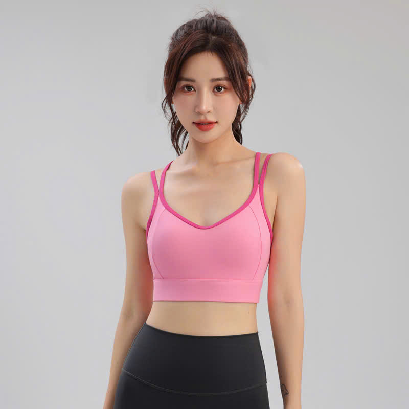Áo Lót Thể Thao Tập Gym Yoga Nữ Yumiisport Áo Bra Hai Dây Cài Khoá Phối Màu Nâng Ngực Không Gọng Vải Co Giãn Sẵn Mút_thumbnail_11