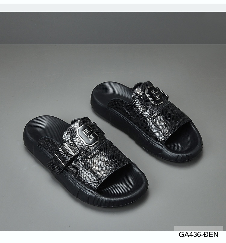 GA436 - Dép xỏ ngón nam thời trang da bò họa tiết rắn đế cao su êm chân_thumbnail_12