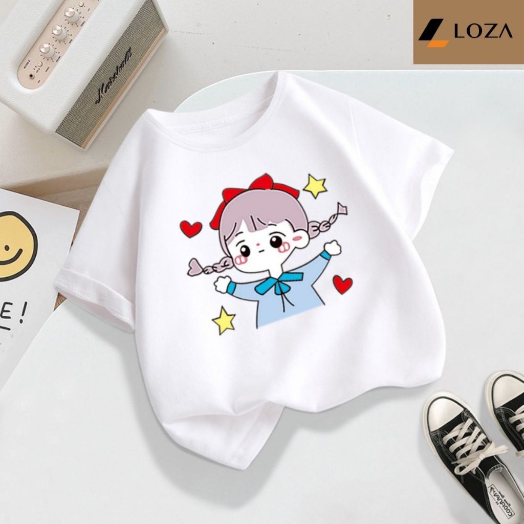 Áo thun bé gái in cô gái nhiều màu sắc - Loza Kids AT2427_thumbnail_3