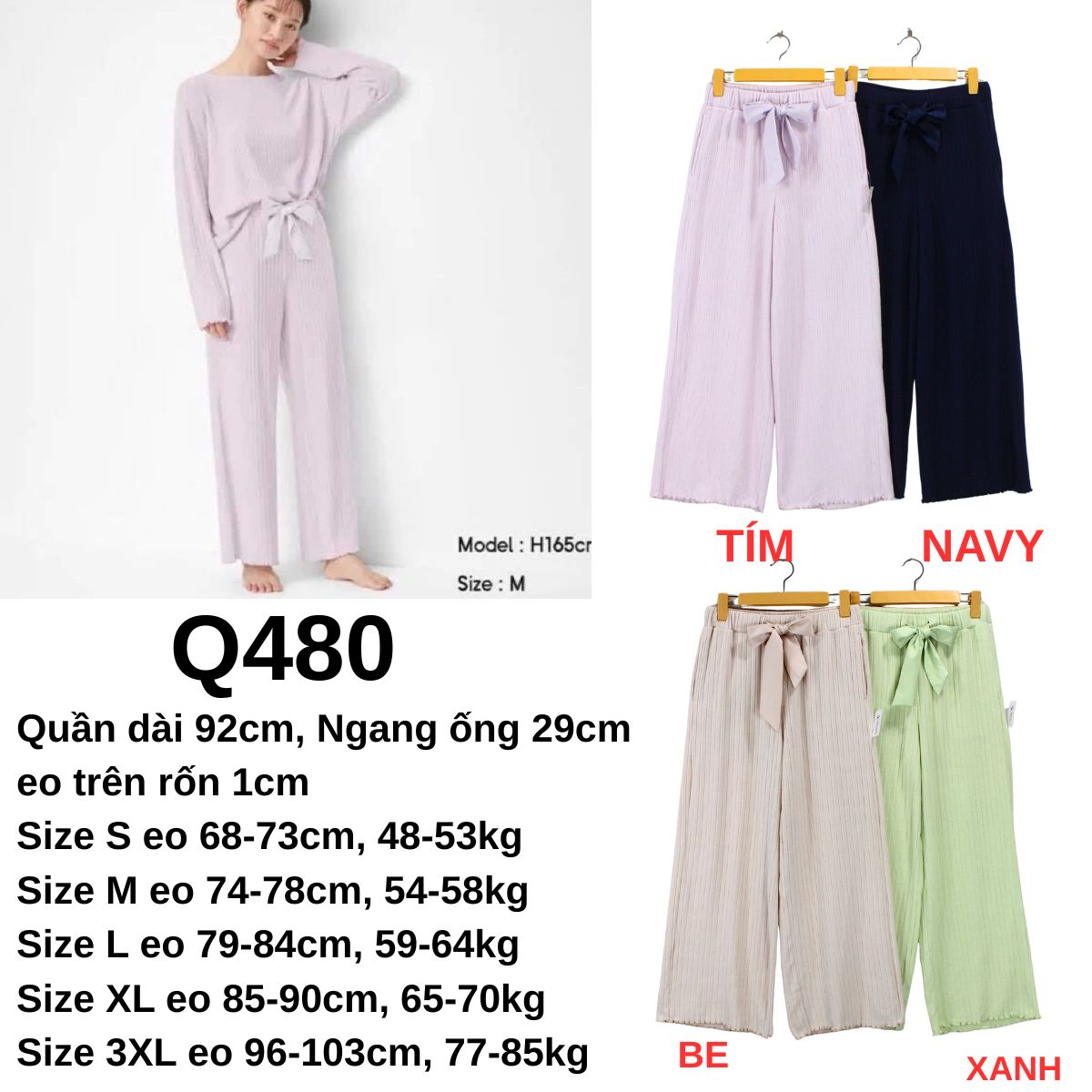 Q480 Quần thun GU