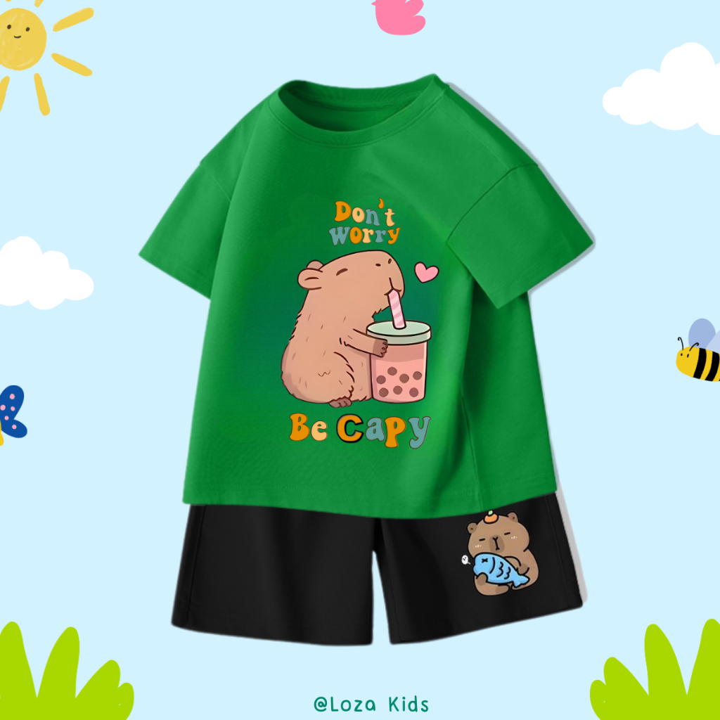 Bộ quần áo bé  trai in hình Capybara - Loza Kids SB114_thumbnail_3