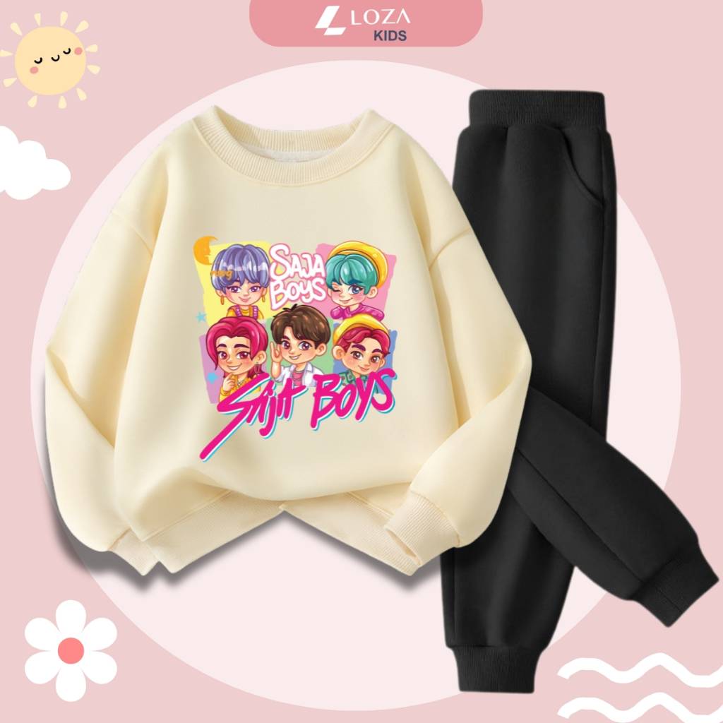 Set bộ nỉ bé gái in hình nhóm nhạc Huntrix - Loza Kids BI545_thumbnail_1