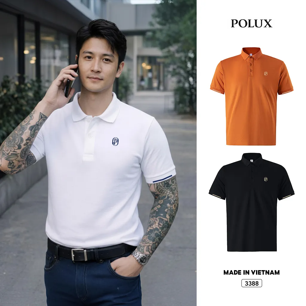 Áo polo cá sấu form regular big size Polux 3388