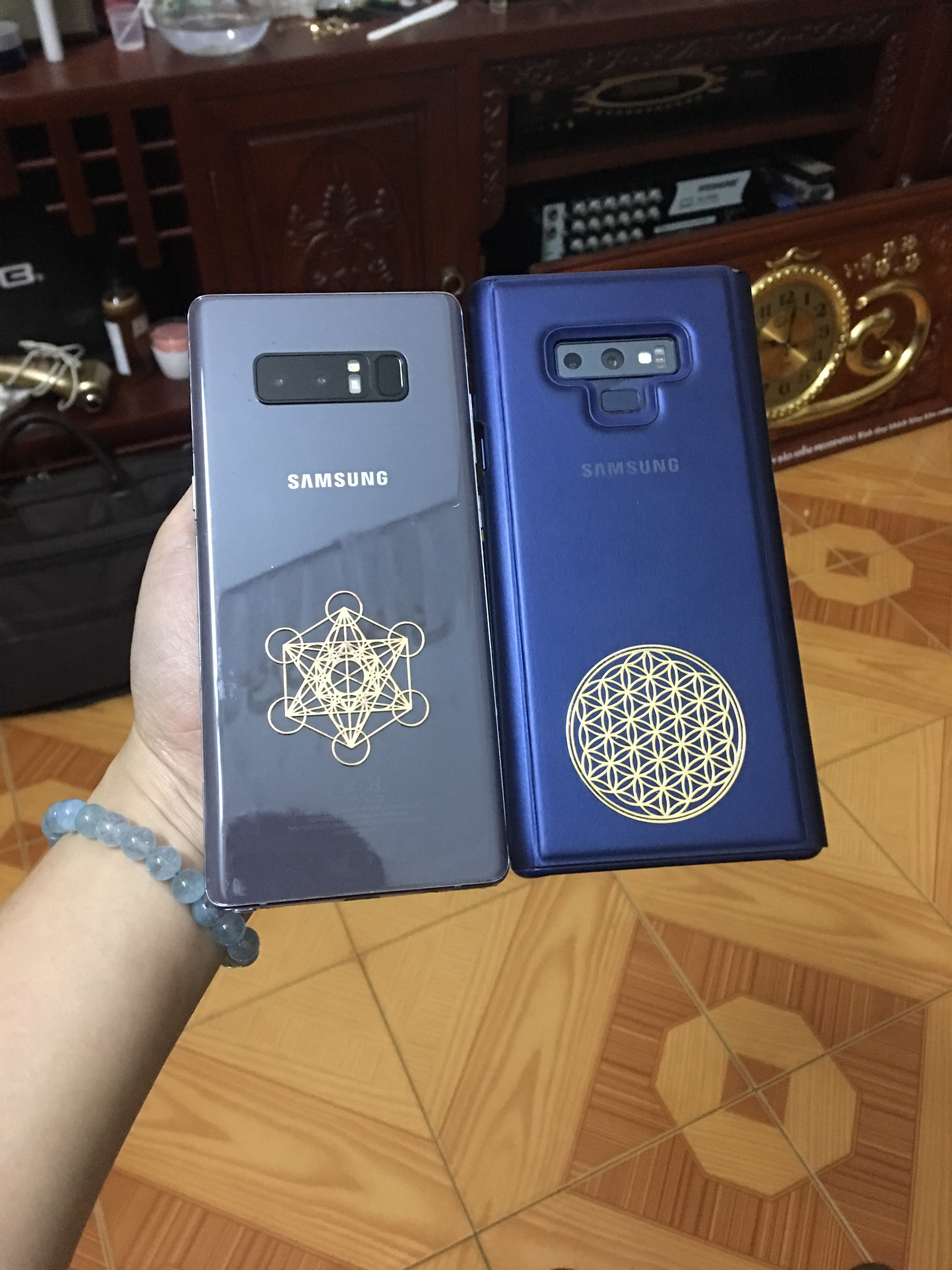 Miếng dán bảo vệ từ trường điện thoại Bông Hoa Sự Sống - Flower of Life Sticker_thumbnail_10