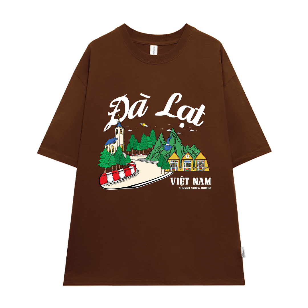 Áo thun du lịch Đà Lạt ATD1263 Miucho vải cotton thoáng mát in mix_thumbnail_7