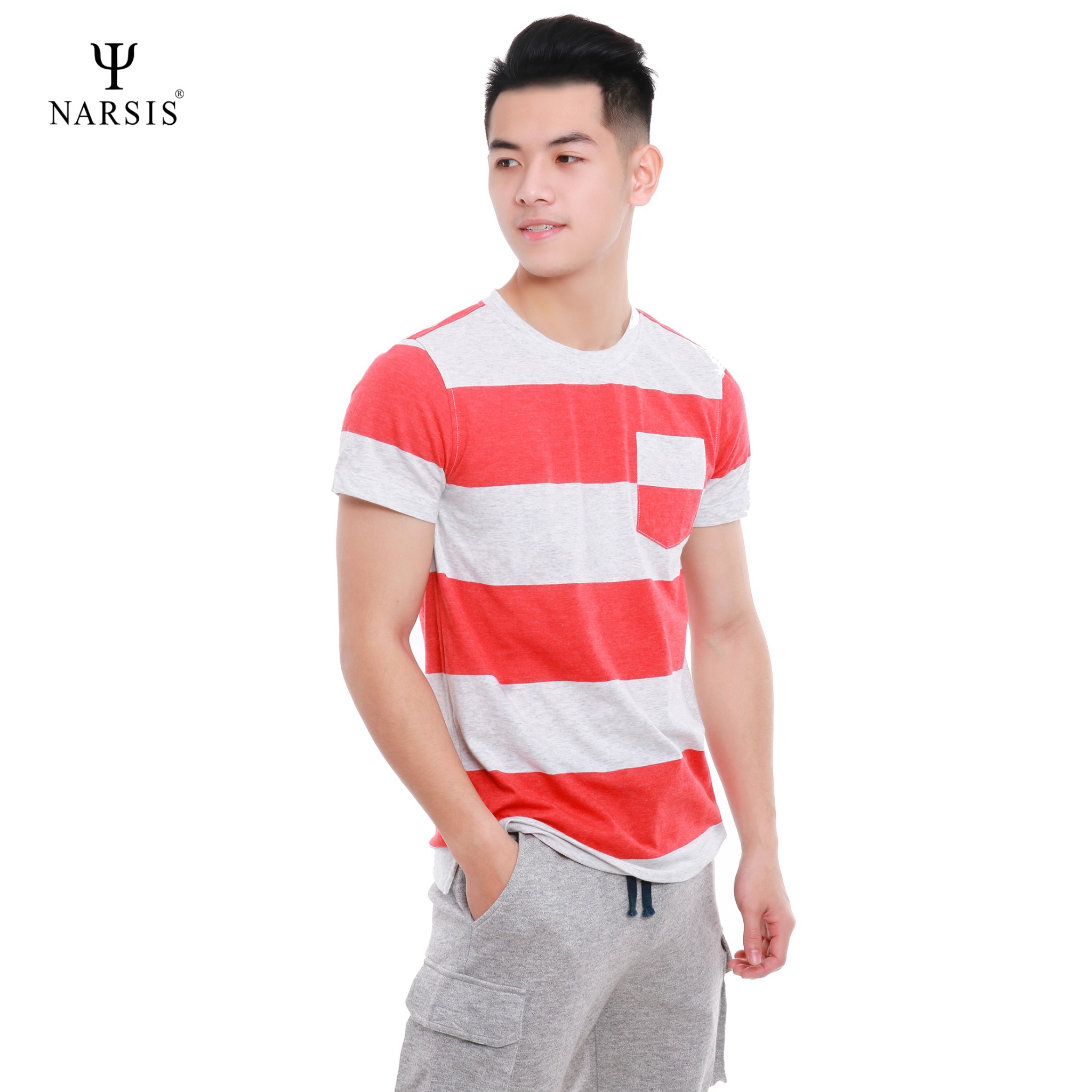 ÁO PHÔNG NAM D8084 NARSIS CHẤT LIỆU THOÁNG MÁT, DỄ CHỊU, THOẢI MÁI CẢ NGÀY, DỄ VẬN ĐỘNG_thumbnail_2