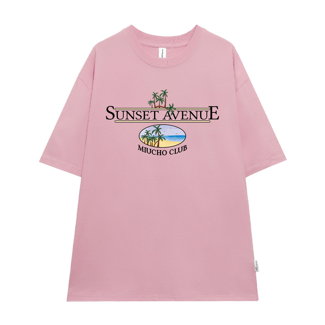 Áo thun form rộng unisex đi biển mùa hè xinh xắn ATD1035 Miucho tay lỡ cổ tròn in mix_thumbnail_11