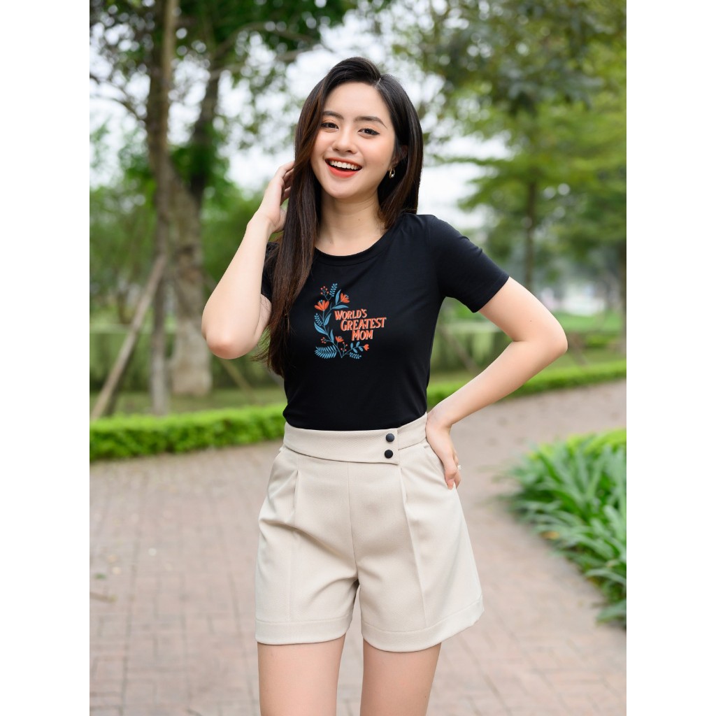 [Form Vừa] Áo thun nữ form vừa in hình hoa lá - Áo phông nữ Loza - G0173_thumbnail_9