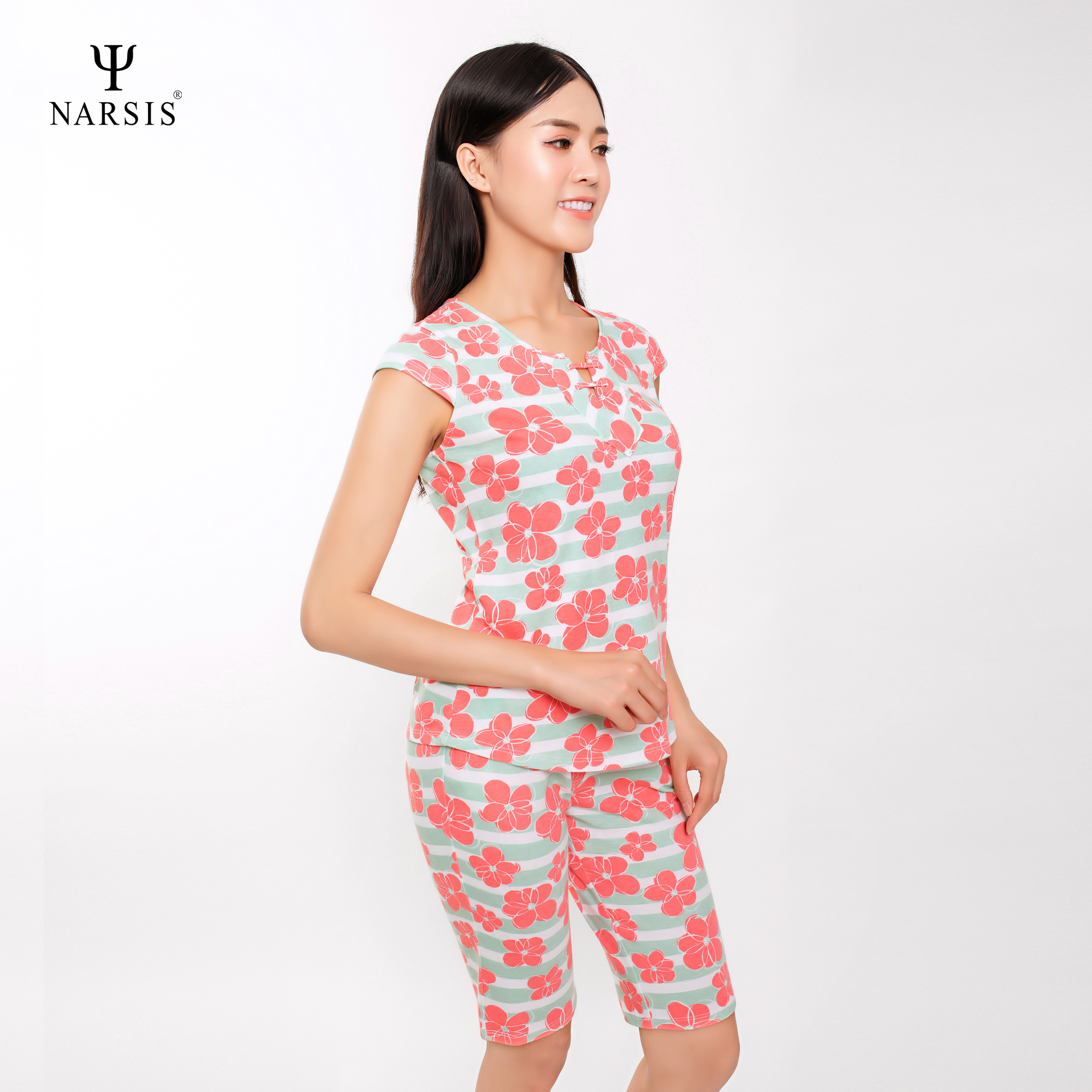 BỘ HÈ NỮ M8083 NARSIS CHẤT LIỆU THOÁNG MÁT, DỄ CHỊU, THOẢI MÁI CẢ NGÀY, DỄ VẬN ĐỘNG