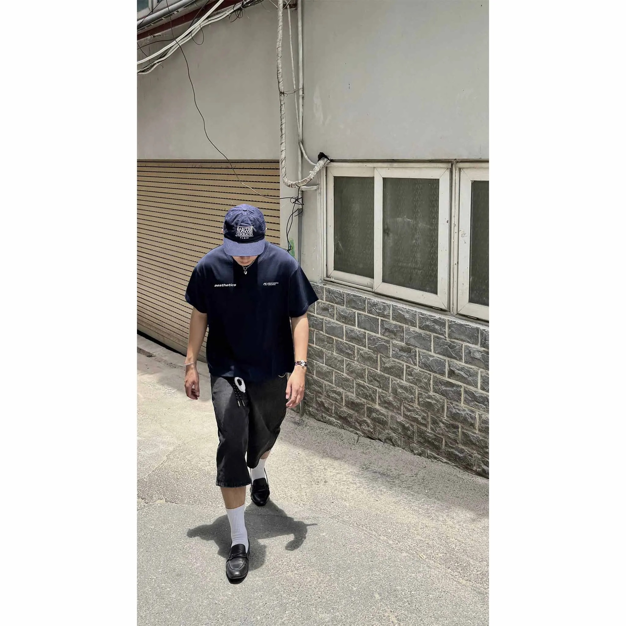 Áo phông nam basic form boxy chuẩn dáng 2566 Miucho vải cotton mềm mịn thoáng mát in typography_thumbnail_5