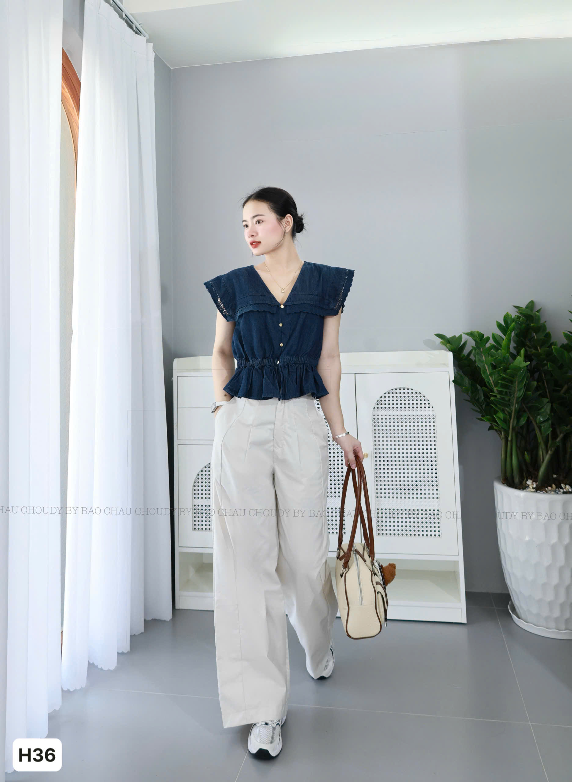 H36 QUẦN SUÔNG KEM