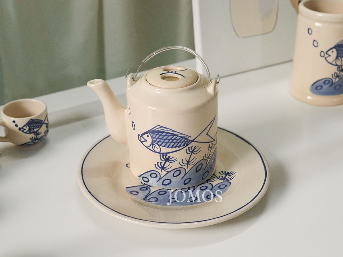 Bộ bình trà gốm sứ họa tiết con cá J000351_thumbnail_7