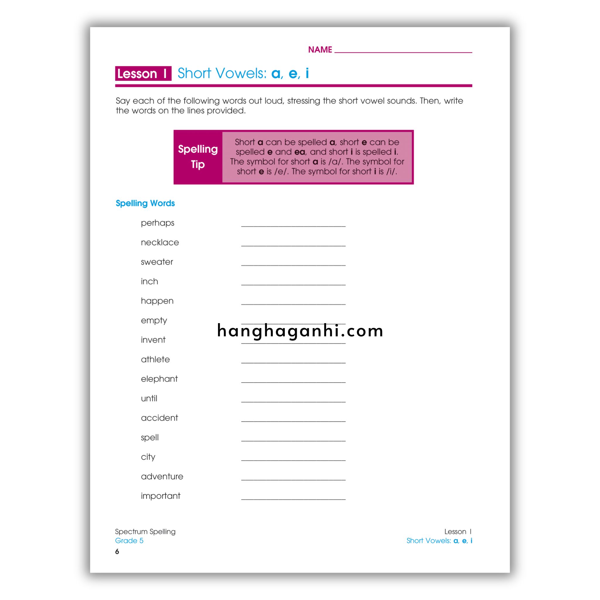 Sách Spectrum Spelling Workbook Grade 5_thumbnail_16