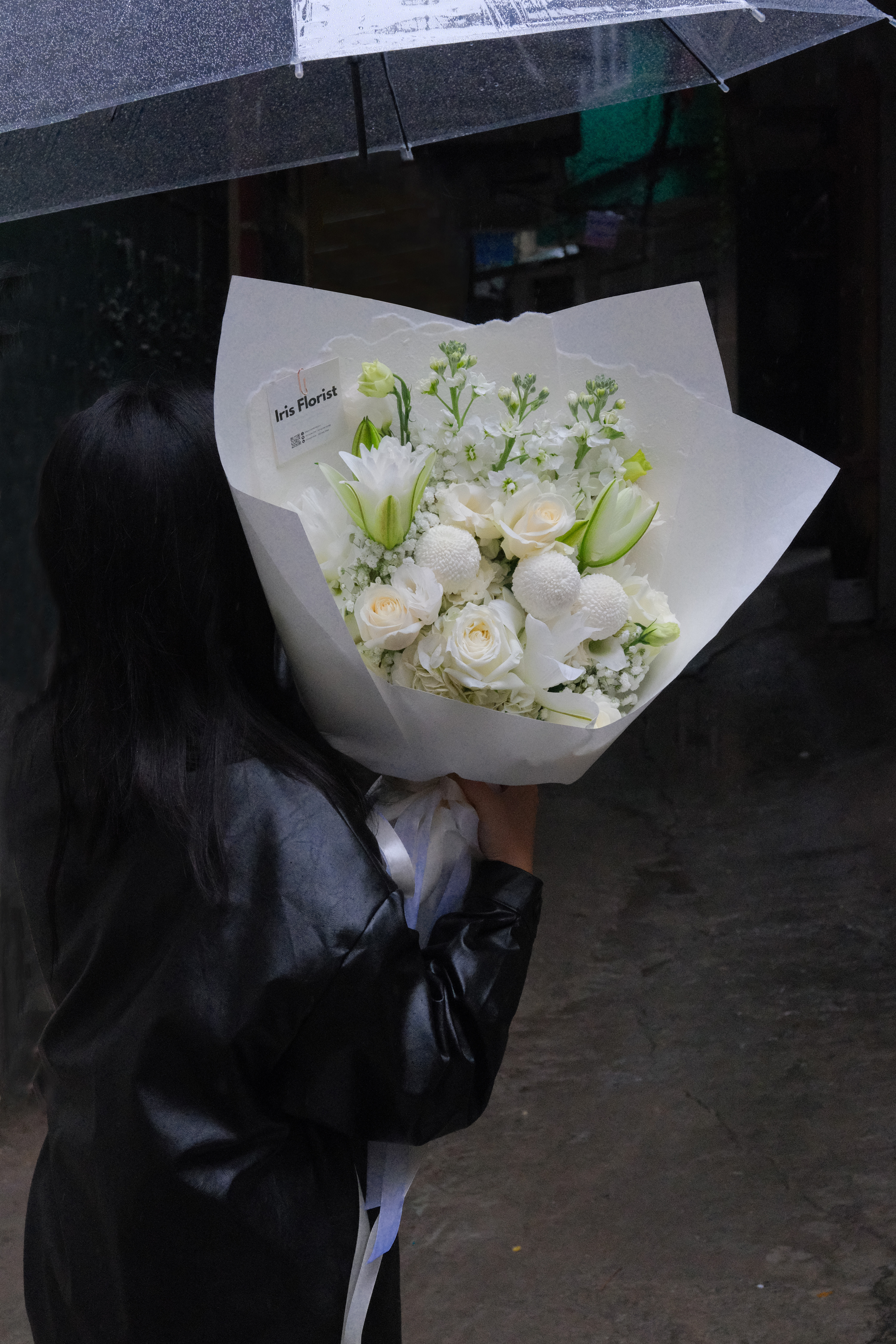 Bó hoa Ly trắng mix - Size L