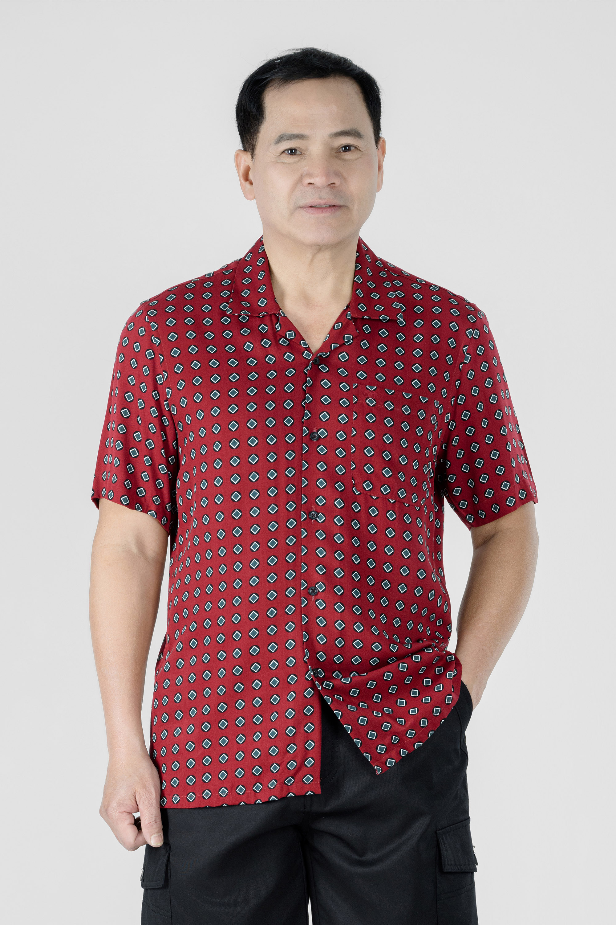 Áo Sơ Mi Họa Tiết Nam Trung Niên ANCHI Chất Liệu Sợi Lanh Phom Suông Vạt Ngang_thumbnail_5